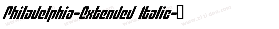 Philadelphia-Extended Italic字体转换